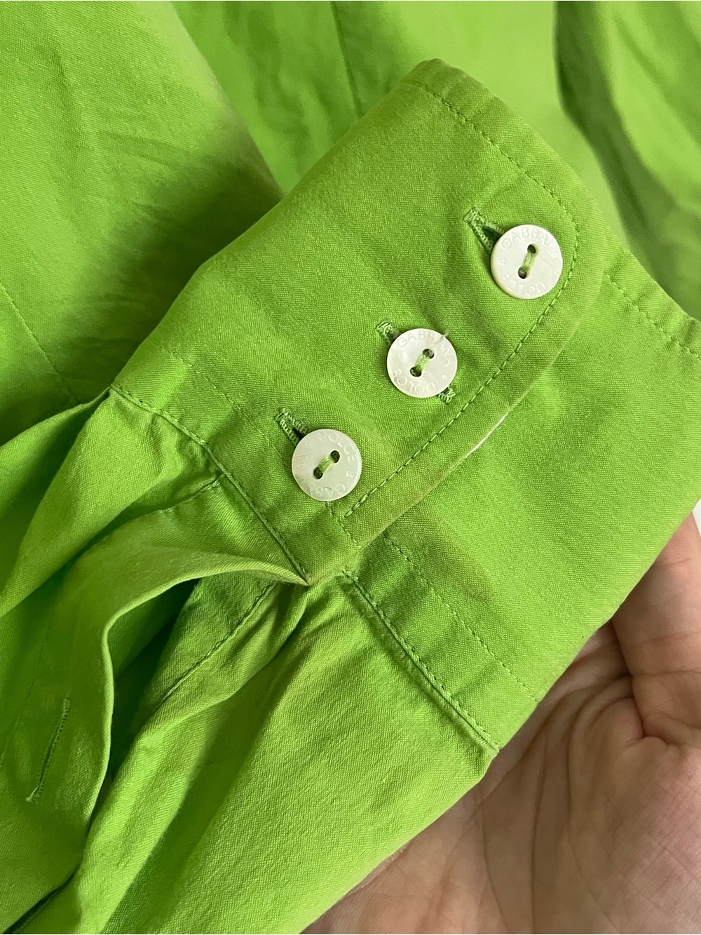 Dolce & Gabbana Lime Green Button-Down Cotton Shirt - Picture 12 of 15